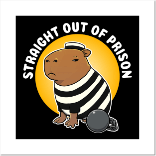 Straight out of prison Capybara Jail Posters and Art